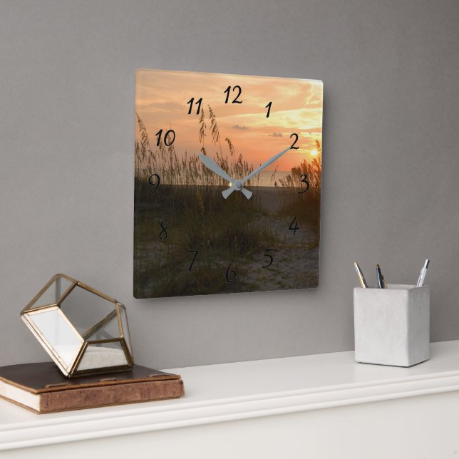 Sonnenaufgang Tybeinsel, Georgia Wall Uhr (Büro)