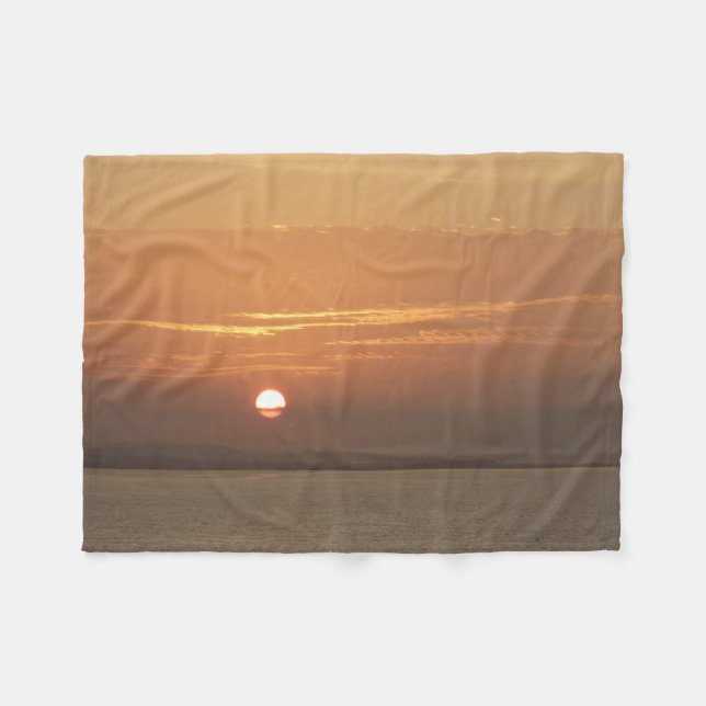 Sonnenaufgang über Aruba I Caribbean Seascape Fleecedecke (Vorderseite (Horizontal))