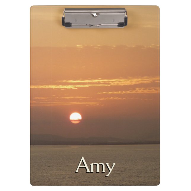 Sonnenaufgang über Aruba I Caribbean Seascape Klemmbrett (Vorderseite)