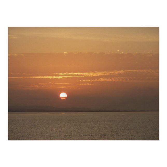 Sonnenaufgang über Aruba I Caribbean Seascape Poster (Vorderseite)