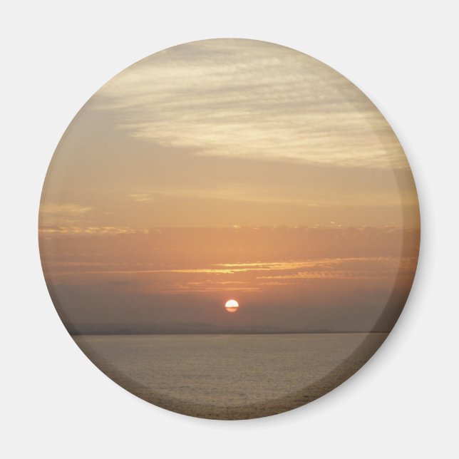 Sonnenaufgang über Aruba II Karibik Seascape Magnet (Vorne)