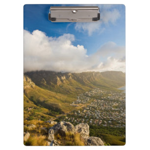 Sonnenaufgang über Camps Bay und Tafelberg Klemmbrett