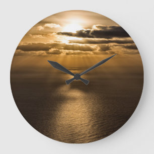 Sonnenaufgang über dem Atlantischen Ozean Große Wanduhr