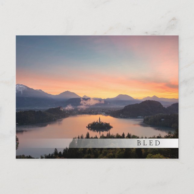 Sonnenaufgang über dem Bar Bled Postkarte (Vorderseite)