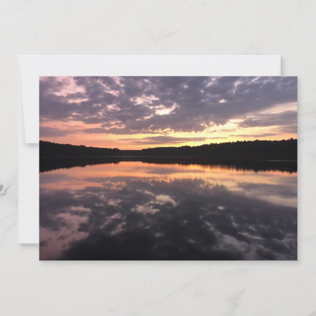 Sonnenaufgang über dem Bärensee Mitteilungskarte (Vorderseite)