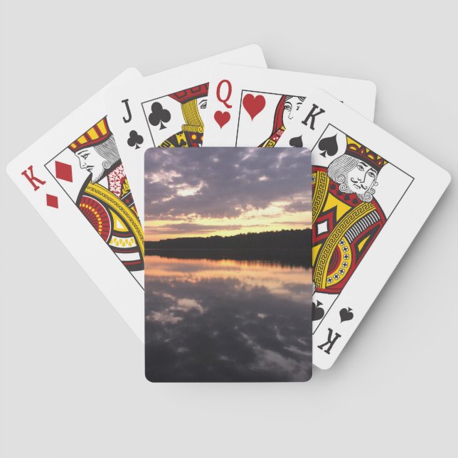 Sonnenaufgang über dem Bärensee Spielkarten (Rückseite)