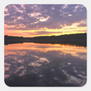Sonnenaufgang über dem Bear Lake Quadratischer Aufkleber
