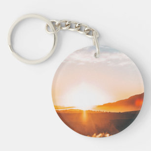 Sonnenaufgang über dem Berg Schlüsselanhänger