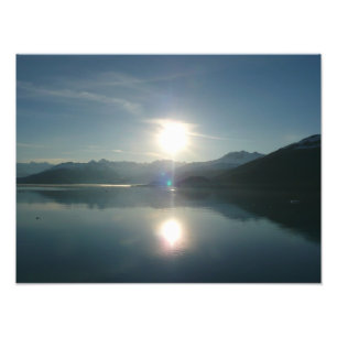 Sonnenaufgang über dem College Fjord Alaska Fotogr Fotodruck