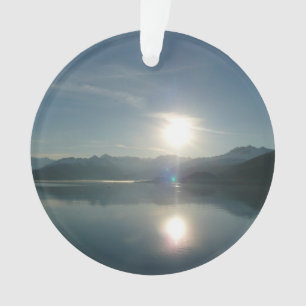 Sonnenaufgang über dem College Fjord Alaska Fotogr Ornament