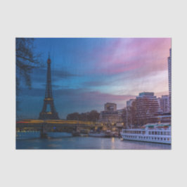 Sonnenaufgang über dem Eiffelturm - Paris, Frankre Seidenpapier