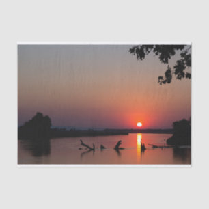 Sonnenaufgang über dem Fluss Zambesi Seidenpapier