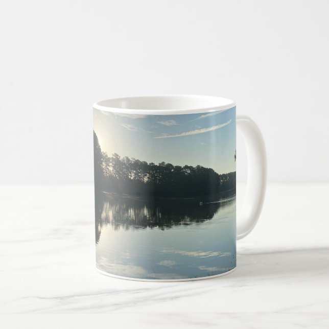 Sonnenaufgang über dem Georgia Lake Kaffeetasse (VorderseiteRechts)