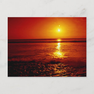 Sonnenaufgang über dem Meer, Filey, North Yorkshir Postkarte