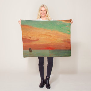 Sonnenaufgang über dem Ostsee (Asiatische Kunst) ( Fleecedecke