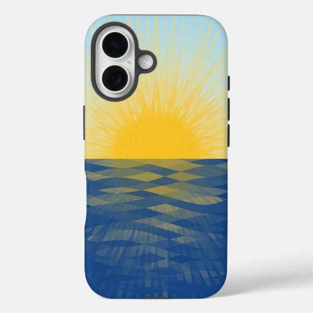 Sonnenaufgang über dem Ozean Neubeginn iPhone 16 Hülle (Rückseite)