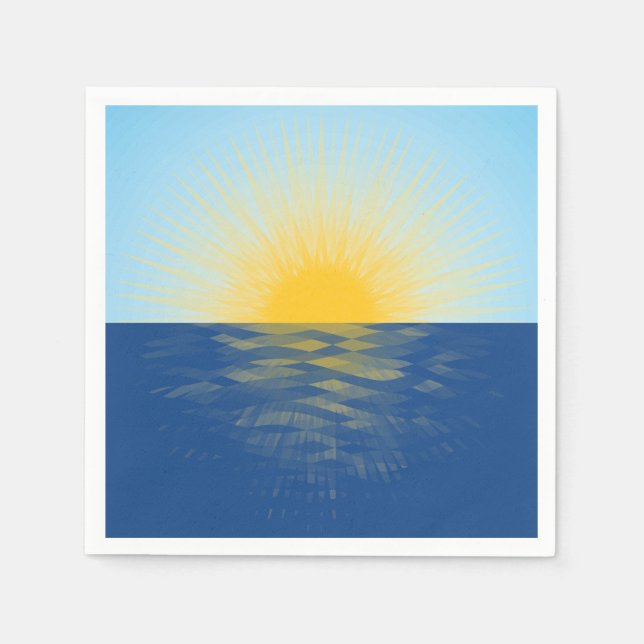 Sonnenaufgang über dem Ozean Neubeginn Serviette (Vorderseite)