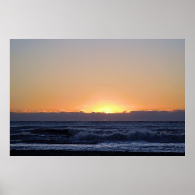 Sonnenaufgang über dem Ozean Poster (Vorne)