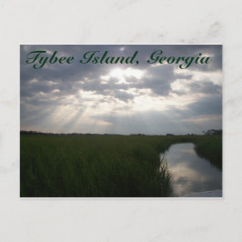 Sonnenaufgang über dem Salzmarsch | Tybee Island, Postkarte