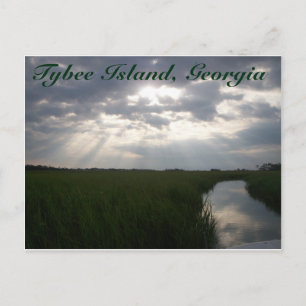 Sonnenaufgang über dem Salzmarsch   Tybee Island,  Postkarte