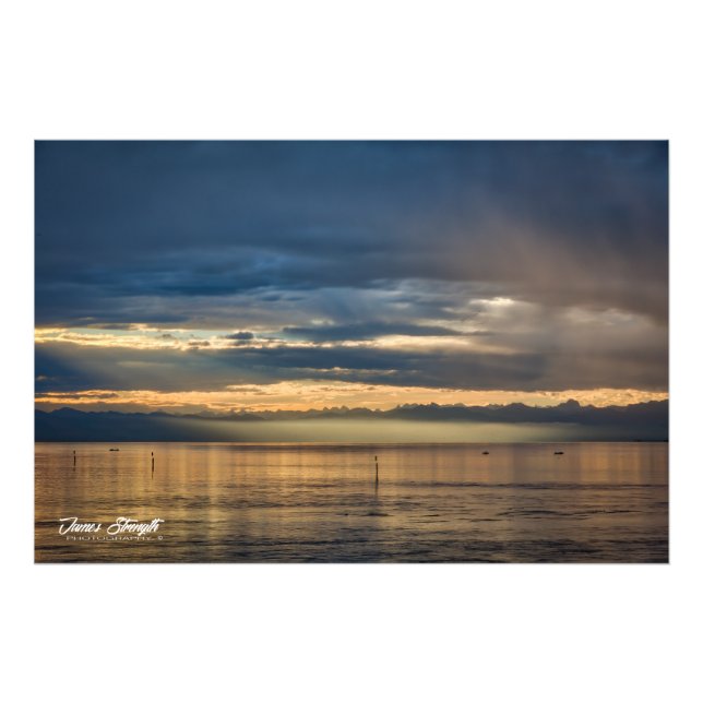 Sonnenaufgang über dem See Konstanz Fotodruck (Vorne)