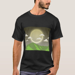 Sonnenaufgang über dem T-Shirt der Bergwelt