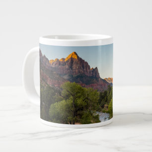 Sonnenaufgang über dem Watchman Jumbo-Tasse
