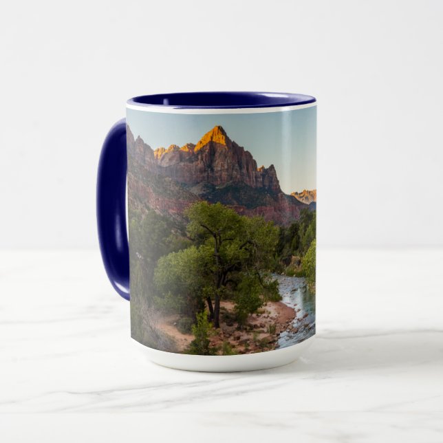 Sonnenaufgang über dem Watchman Tasse (Vorderseite Links)