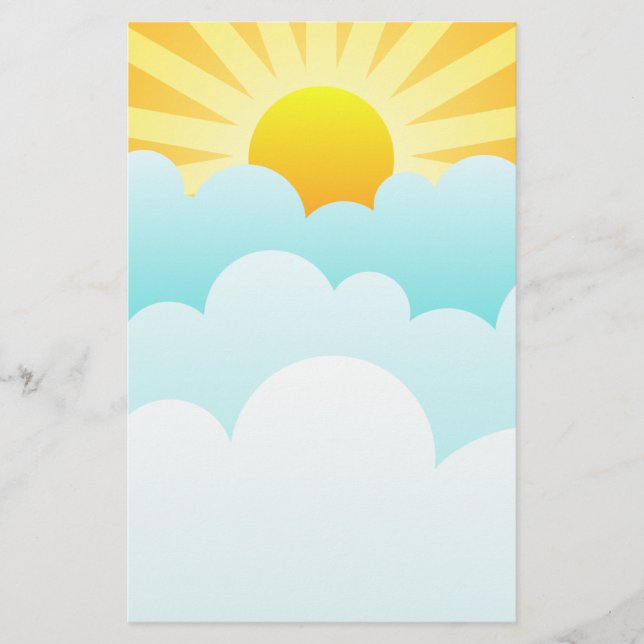 Sonnenaufgang über den Wolken (Vorderseite)