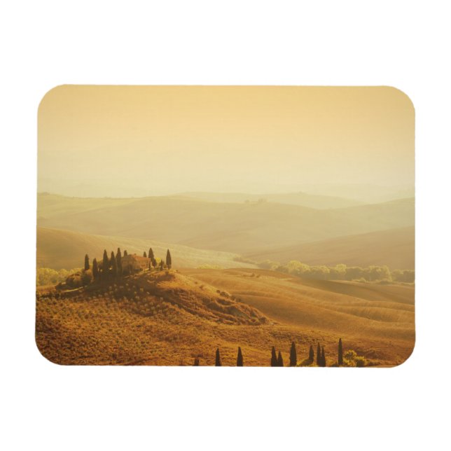 Sonnenaufgang über der Landschaft, Rektanguklemagn Magnet (Horizontal)