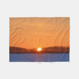 Sonnenaufgang über der Prärie   Manitoba, Kanada Fleecedecke