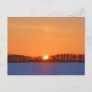 Sonnenaufgang über der Prärie   Manitoba, Kanada Postkarte