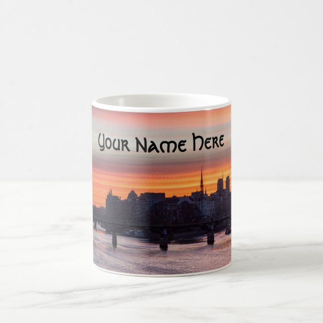 Sonnenaufgang über Ile de la Cite und Notre Dame - Kaffeetasse (Mittel)