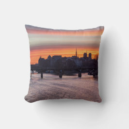 Sonnenaufgang über Ile de la Cite und Notre Dame - Kissen