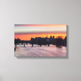 Sonnenaufgang über Ile de la Cite und Notre Dame - Leinwanddruck