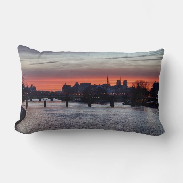 Sonnenaufgang über Ile de la Cite und Notre Dame - Lendenkissen (Vorderseite)