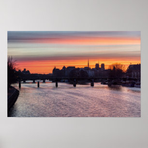 Sonnenaufgang über Ile de la Cite und Notre Dame - Poster