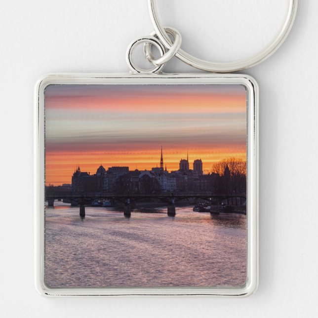 Sonnenaufgang über Ile de la Cite und Notre Dame - Schlüsselanhänger (Vorne)