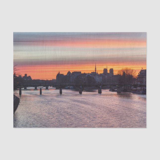 Sonnenaufgang über Ile de la Cite und Notre Dame - Seidenpapier (Vorderseite)
