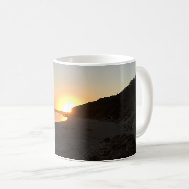 Sonnenaufgang über Long Island Sound Kaffeetasse (VorderseiteRechts)