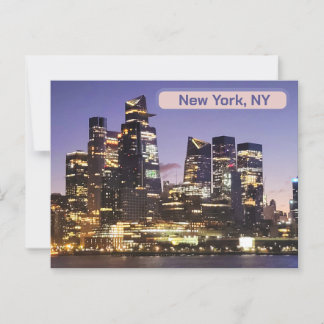 Sonnenaufgang über Manhattan vom Hudson River Postkarte