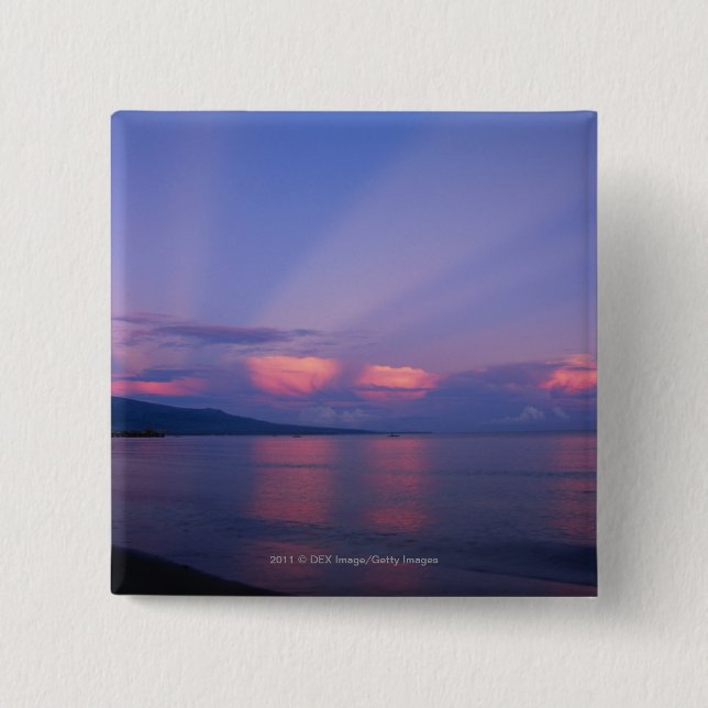 Sonnenaufgang über Meer Button (Vorderseite)
