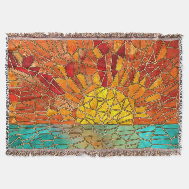 Sonnenaufgang über Meeresmosaikkunst Decke (Vorderseite)