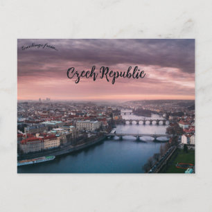 Sonnenaufgang über Prag Tschechische Republik Postkarte