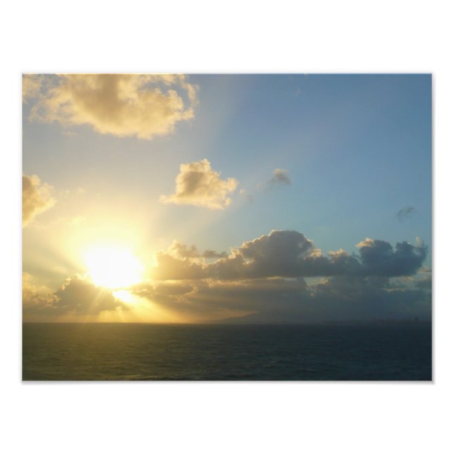 Sonnenaufgang über San Juan II Puerto Rico Fotodruck (Vorne)
