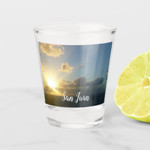Sonnenaufgang über San Juan II Puerto Rico Schnapsglas