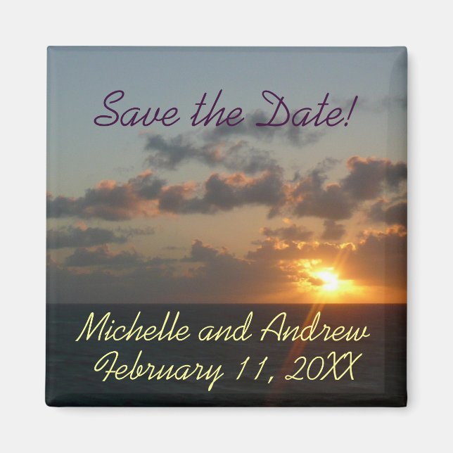 Sonnenaufgang über San Juan Save the Date Magnet (Vorne)