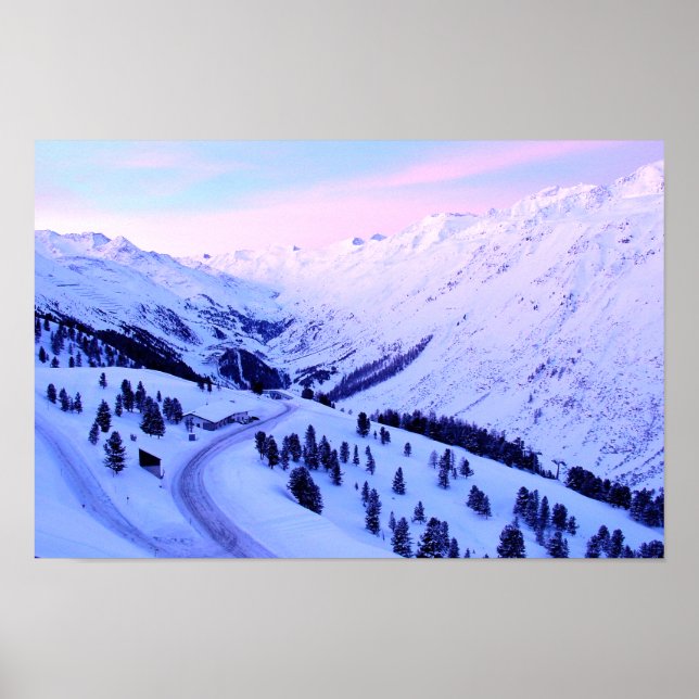 Sonnenaufgang über Schneeberg-Poster Poster (Vorne)