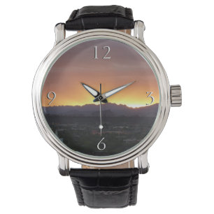 Sonnenaufgang über St. George Utah Landschaft Armbanduhr