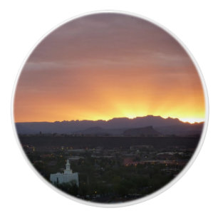 Sonnenaufgang über St. George Utah Landschaft Keramikknauf